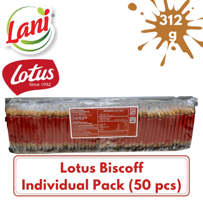 Jual Lotus Biscoff Caramelized Biscuit Individual Pack 312 g (50 pcs ...