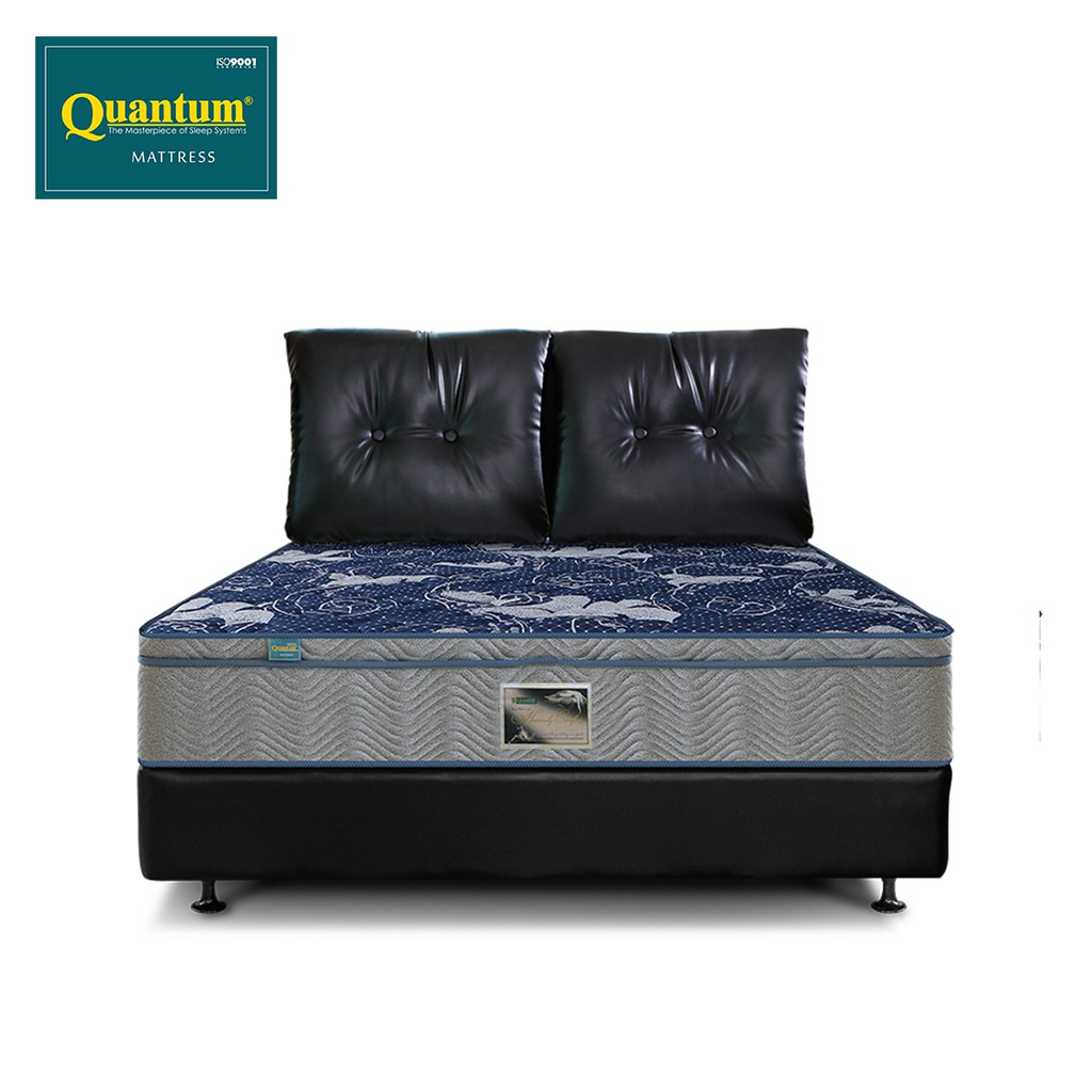 Jual Quantum Springbed Heavenly Comfort Eurotop Navy Blue - Full Set ...