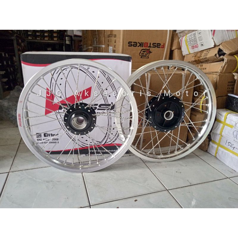 Jual Velg paketan Rx king 160/185x18 Silver chrome Black | Shopee Indonesia