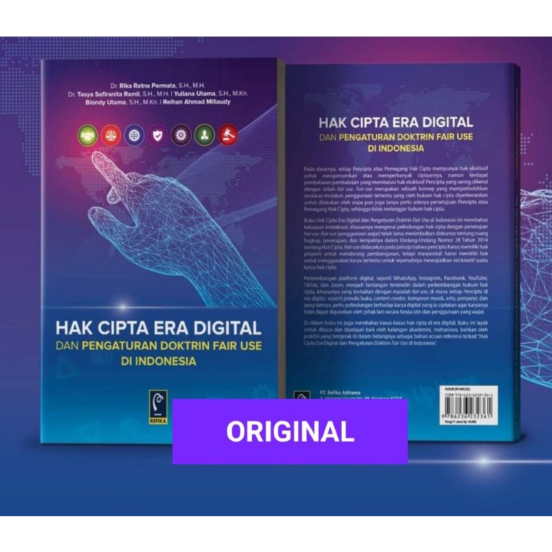 Jual HAK CIPTA ERA DIGITAL Dan Pengaturan Doktrin FAIR USE Di Indoneisa ...