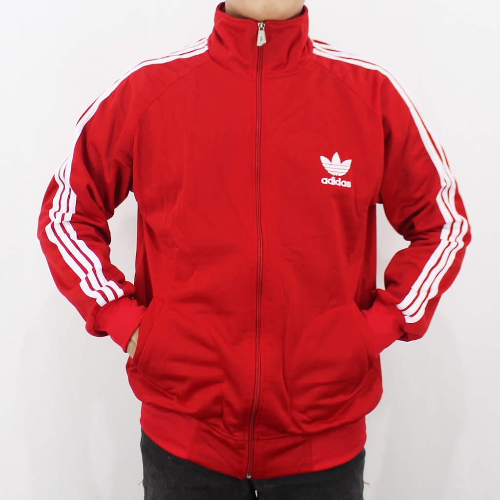 JAKET ADIDAS FIREBIRD MERAH LIST PUTIH SIZE M L XL XXL XXXL JAKET  TRAINING ADIDAS FIREBIRD JAKET OLAH RAGA TRAINING OLAH RAGA PRIA  TRACKTOP