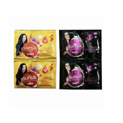 Jual Sunsilk Sun Silk Sachet Shampoo Shampo Hitam dan Kuning 24 pcs ...