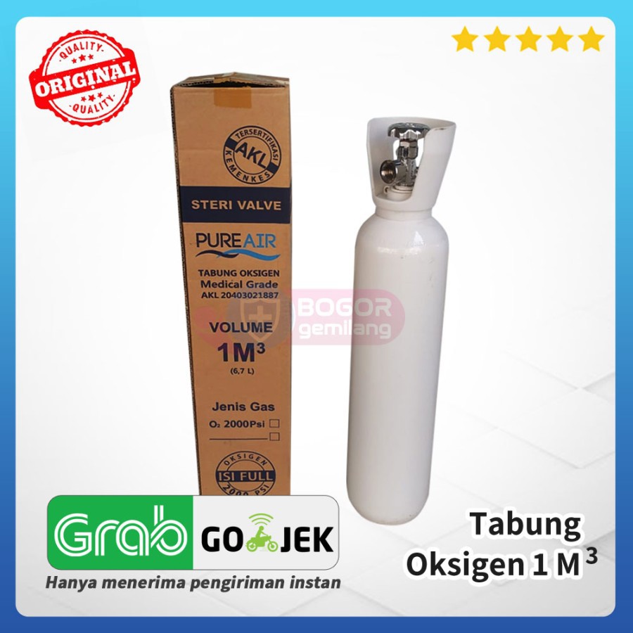 Jual Tabung Oksigen 1m3 Isi O2 Oxygen 2000psi Full Pure Air Shopee Indonesia 