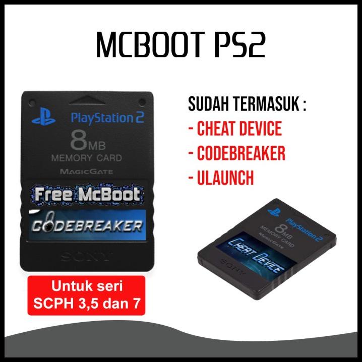 Jual Memory Card Ps2 Mcboot Multi + Cheat Device + Codebreaker
