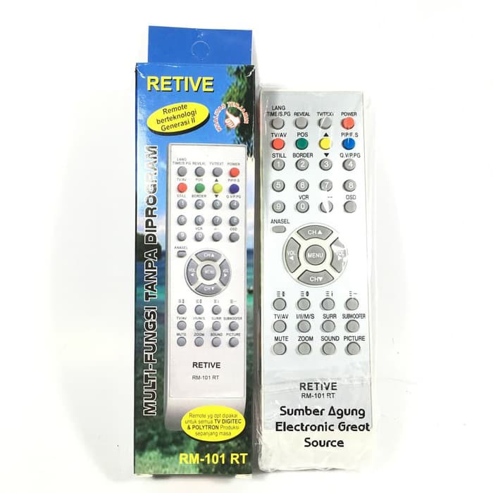 Jual Remot TV Multifungsi Tanpa Program Generasi II Retive RM101 ...