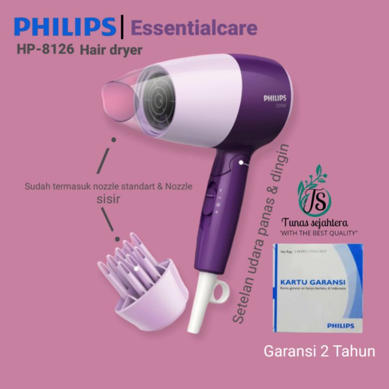 Jual Hairdryer PHILIPS HP8126 ungu pengering rambut PHILIPS hair - Main Image