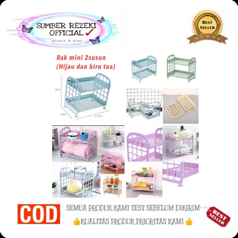 Jual SR - Rak Susun Plastik Mini Serbaguna / Rak Meja Rakit Multifungsi ...