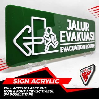 Jual PAPAN INFORMASI SIGN BOARD AKRILIK ACRYLIC JALUR EVAKUASI | Shopee ...