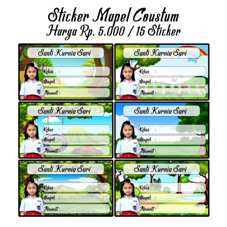Jual STICKER MAPEL PELAJARAN | Shopee Indonesia