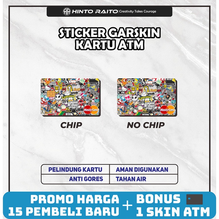 Jual Garskin Stiker Kartu ATM FLazz Emoney Etoll - BOMB DOODLE ART ...
