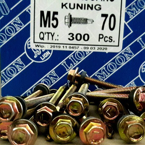 Jual moon lion 12x70 PCS baut baja ringan sekrup roofing skrup ruping ...
