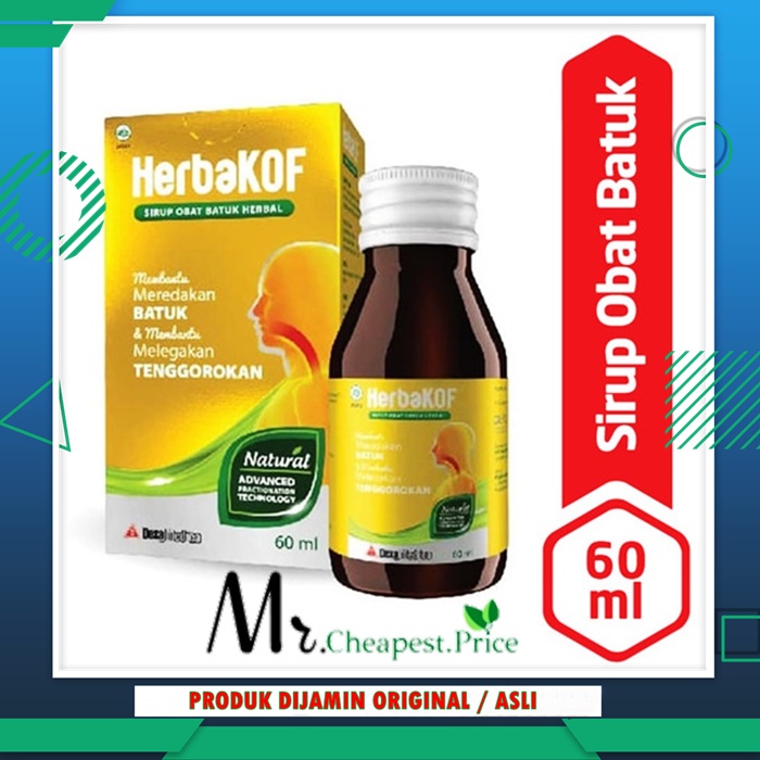 Jual Herbakof Herbal Cough Syrup 60 ml / Obat Batuk / Radang