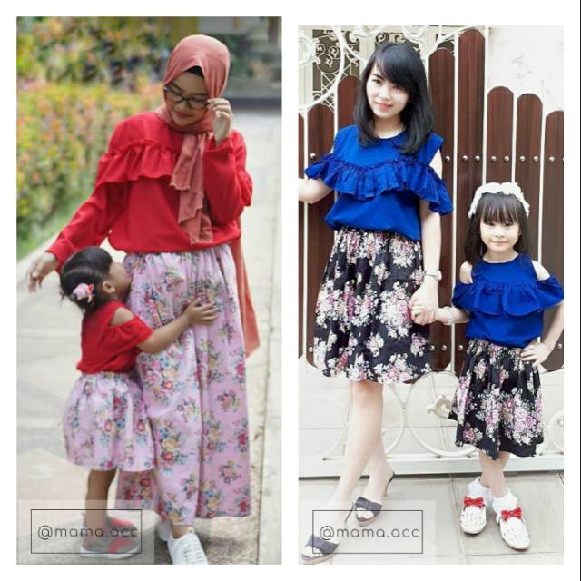 Couple mom and kid sales dress