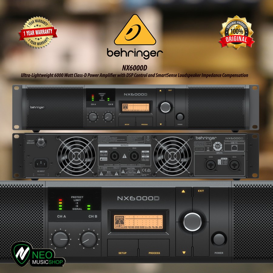 Jual Behringer NX6000D 6000 Watt ClassD Power Amplifier with DSP