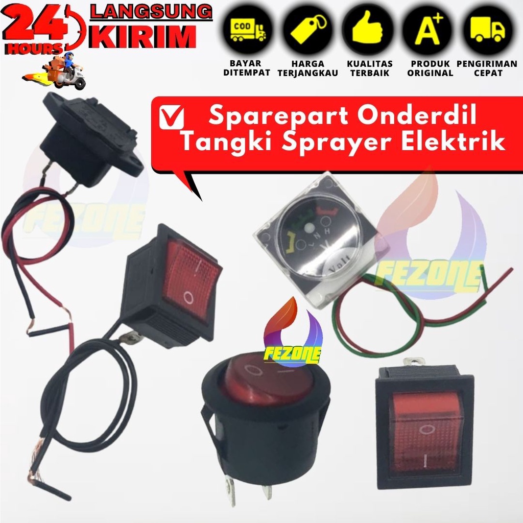 Jual Sparepart Onderdil Tangki Sprayer Elektrik Colokan Saklar Potensio Fezone Shopee Indonesia