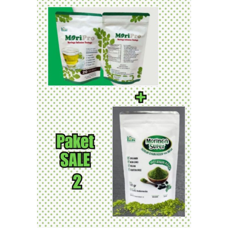 Jual Moringa Powder And Tea Tepung Daun Kelor Halus Teh Celup Daun