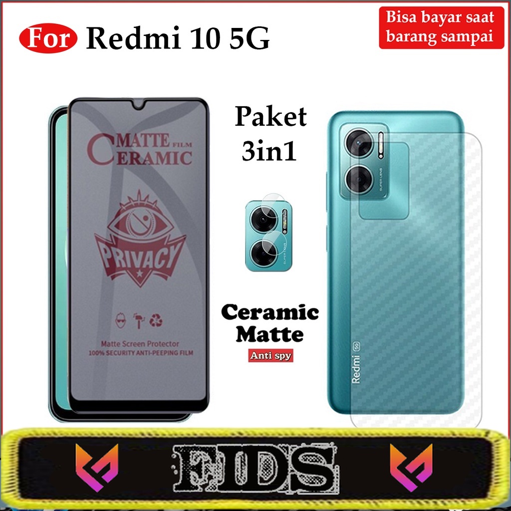 Jual NEW PAKET 3 IN 1 Anti Gores Layar Xiaomi Redmi 10 5G Free TG ...