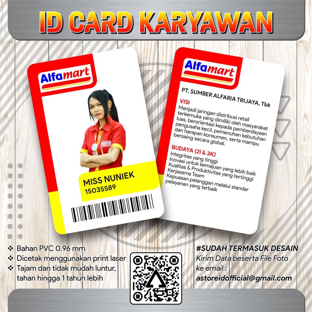 Contoh Id Card Karyawan Perusahaan Kartu Id Card Pegawai Images | My