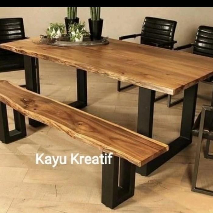 Jual Top Table Kayu Jati Asli Custom Shopee Indonesia