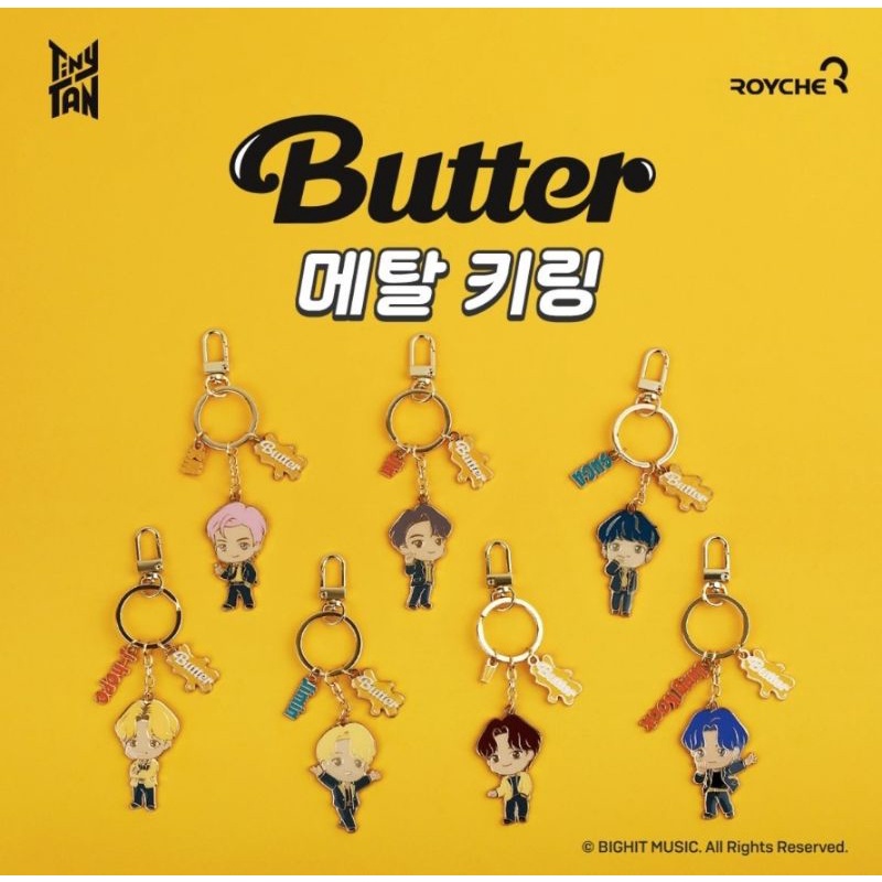 Jual OFFICIAL BTS TINYTAN BUTTER METAL KEYRING MIRROR BADGE PHOTOCARD ...