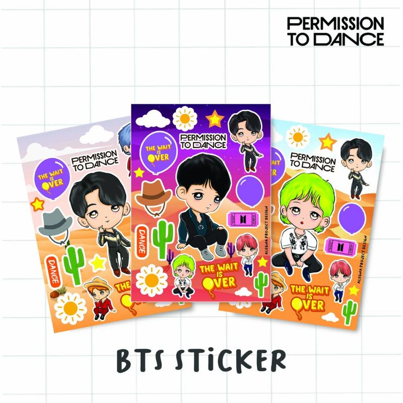 Jual Sticker BTS Chibi ukuran A6 (no cut) | Shopee Indonesia