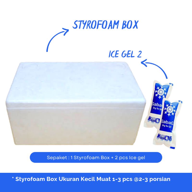 Jual Styrofoam Box Kecil Muat 14 pcs (ukuran 23 porsian) Shopee