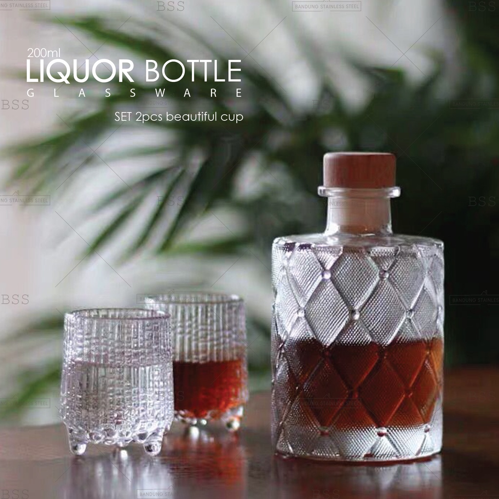 Jual Liquor Bottle Glass Botol Kaca Whiskey Wine Crystal Vintage Ml