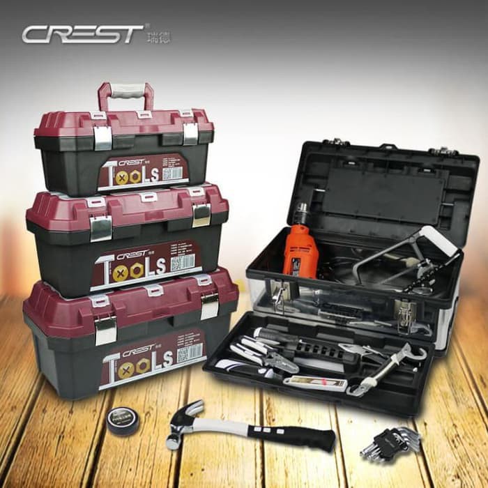 Jual CREST Tool Box Kotak Perkakas 14 Inch | Shopee Indonesia