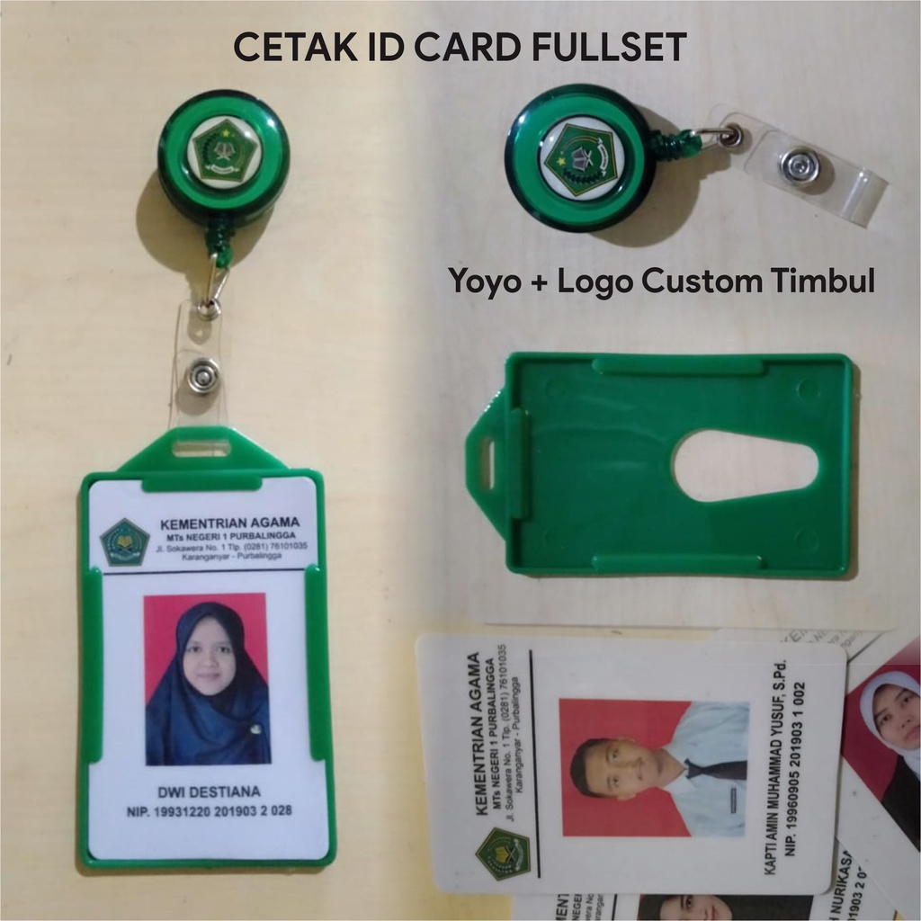 Jual Cetak ID Card Fullset + Case/holder + Yoyo + Logo Resin | Shopee ...