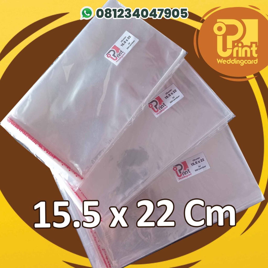 Jual Plastik OPP Undangan Ukuran 15.5 X 22cm | Plastik Opp Seal ...