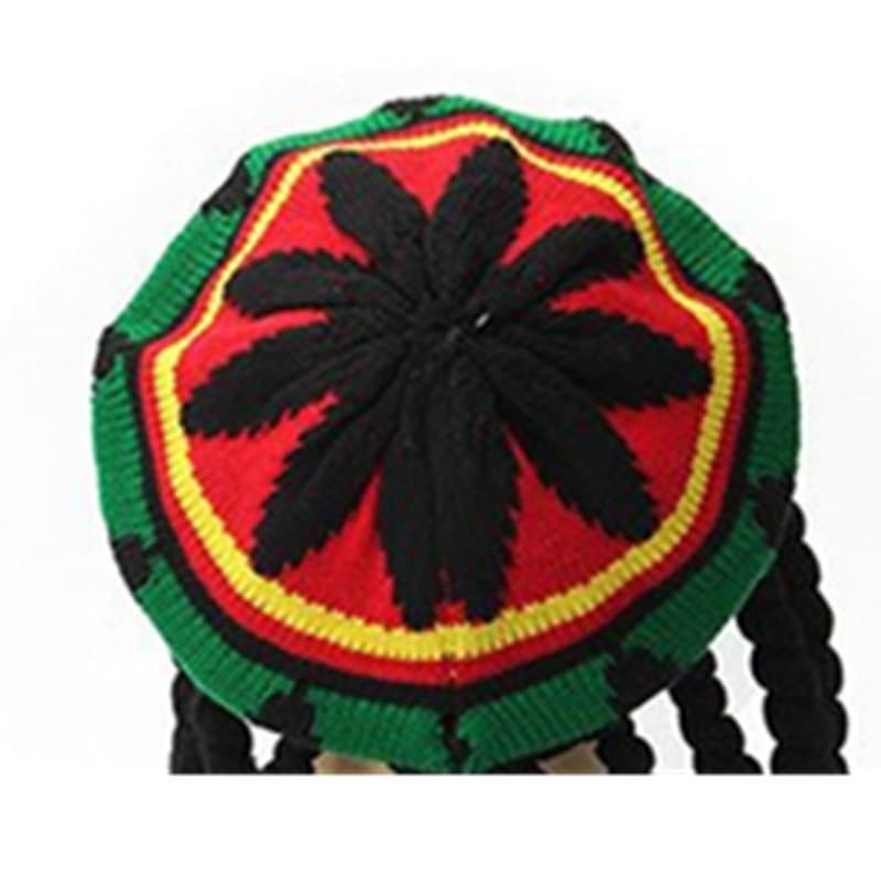 Jual Topi kupluk bob marley reggae rasta sudah termasuk rambut ...
