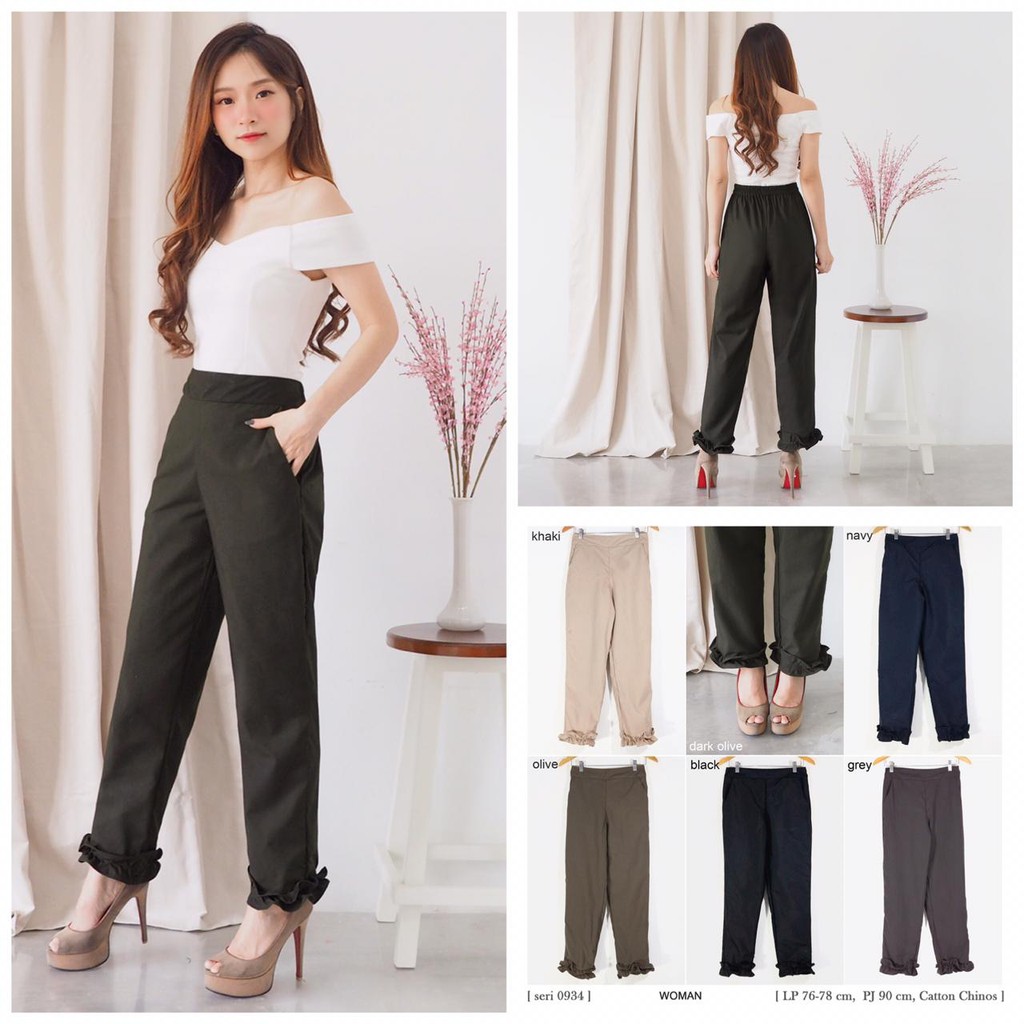 Jual Pants Ruffle(0934) | Shopee Indonesia