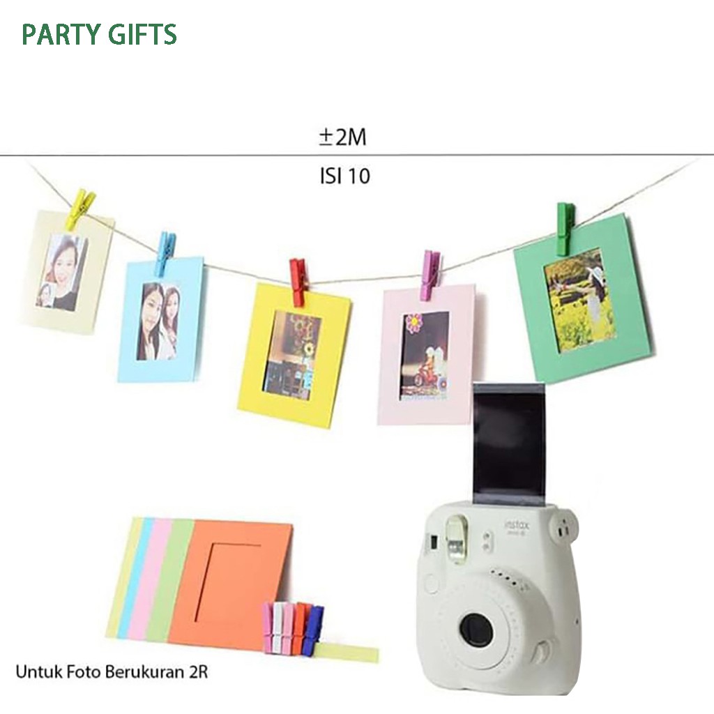 Jual Korean Photo Frame 2R Warna Warni Isi 10 Pcs Frame Foto Kertas ...