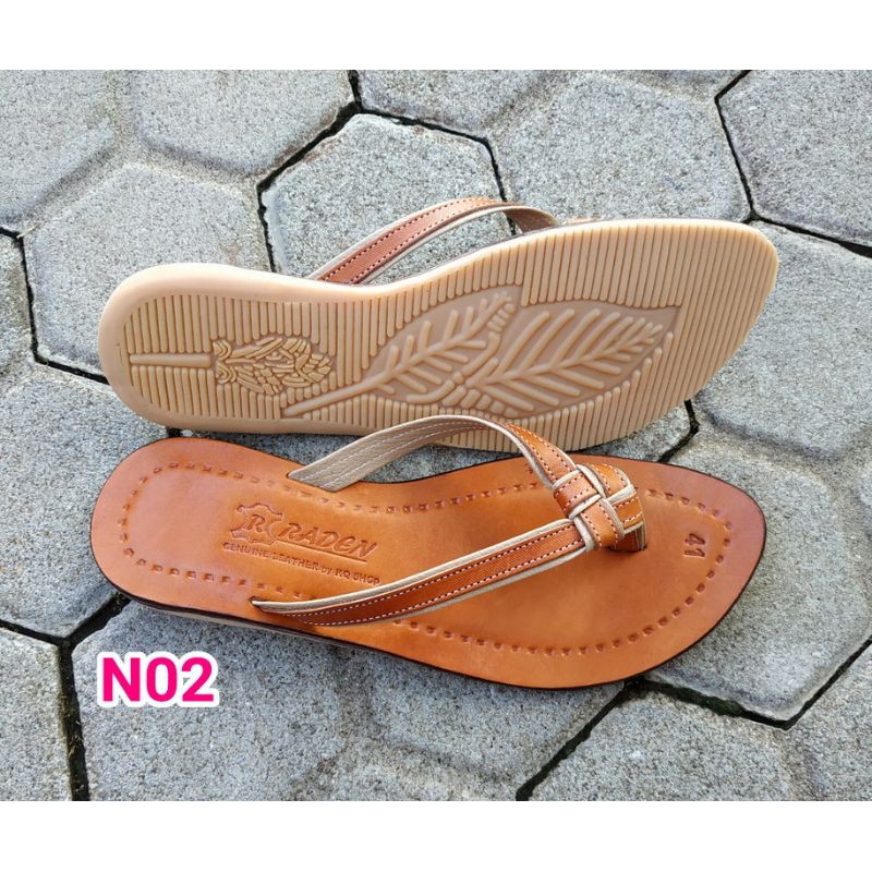 Jual SANDAL KULIT WANITA MODEL JEPIT ASLI HANDMADE MAGETAN SANDAL KULIT