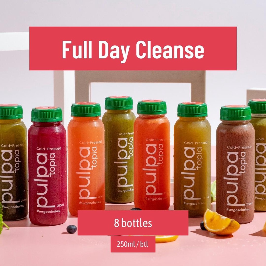 Jual PAKET DETOX Cold Pressed Juice FullDay Cleanse with Almond Milk