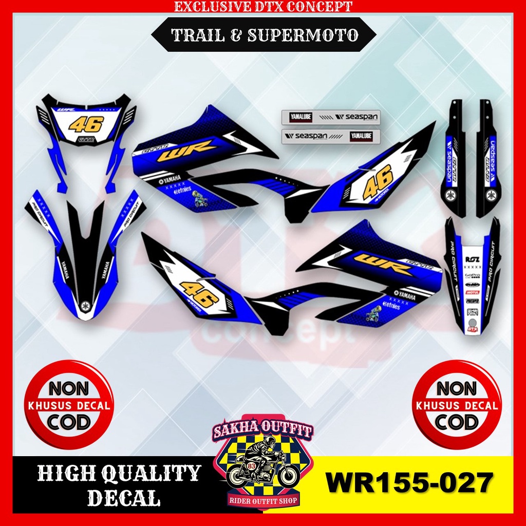 Jual Decal Wr Full Body Decal Wr Stiker Motor Wr Stiker Motor Keren Stiker Motor Trail