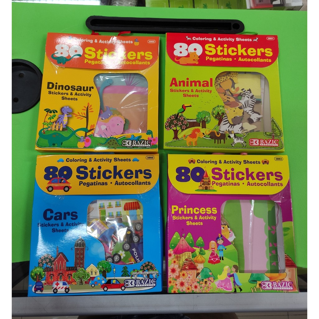 Jual sticker activity set bazic isi 60 atau 80 sticker plus latar ...
