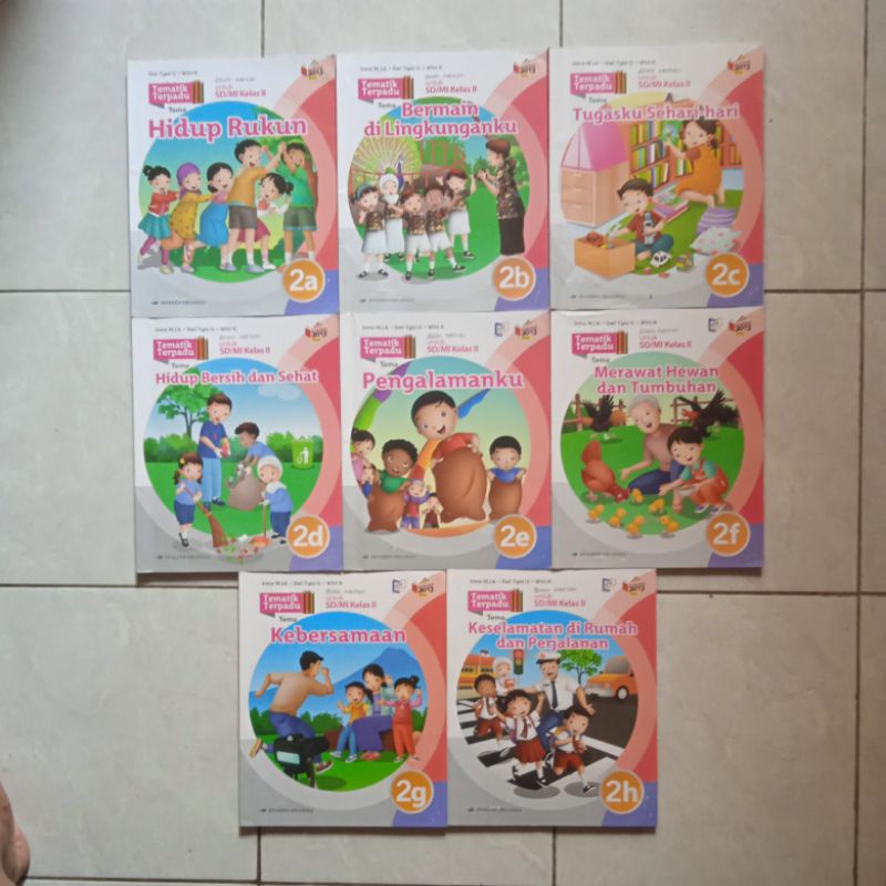 Jual BUKU TEMATIK TERPADU ERLANGGA KELAS 2 SD TEMA A, B, C, D, E, D, G ...