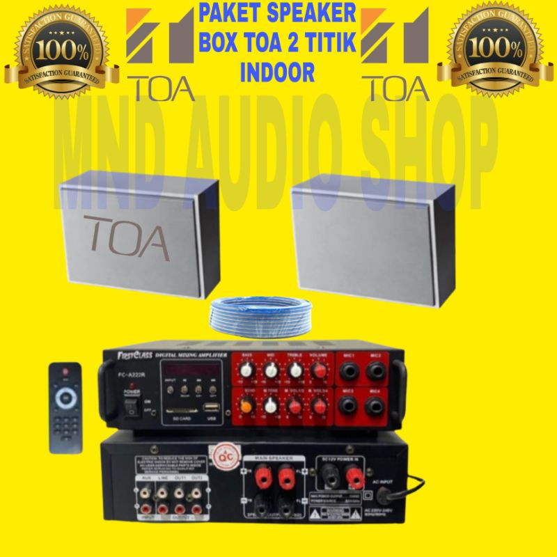 Jual PAKET SOUND SYSTEM SPEAKER BOX TOA 2 RUANGAN INDOOR | Shopee Indonesia
