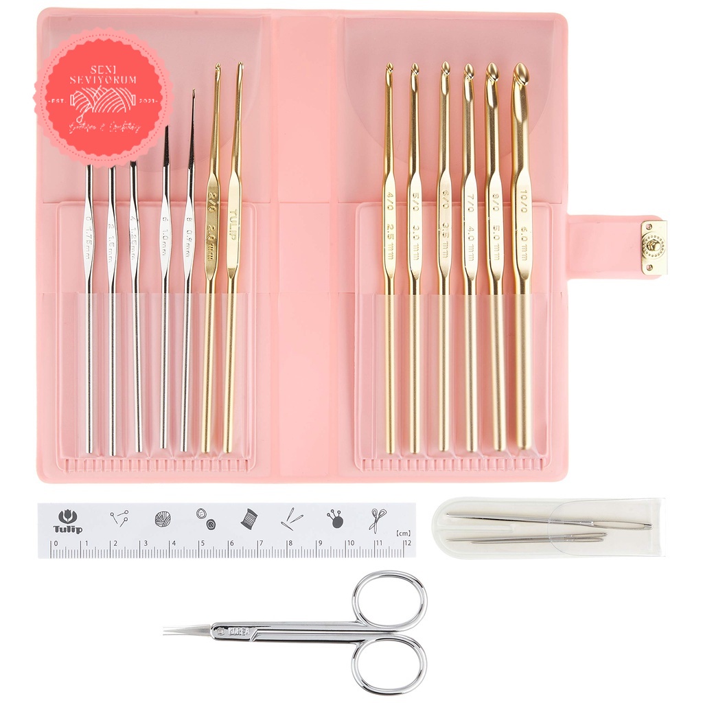Jual Jarum Rajut Tulip Classic 4 Set Hakpen Tulip Classic 4 Hook ...