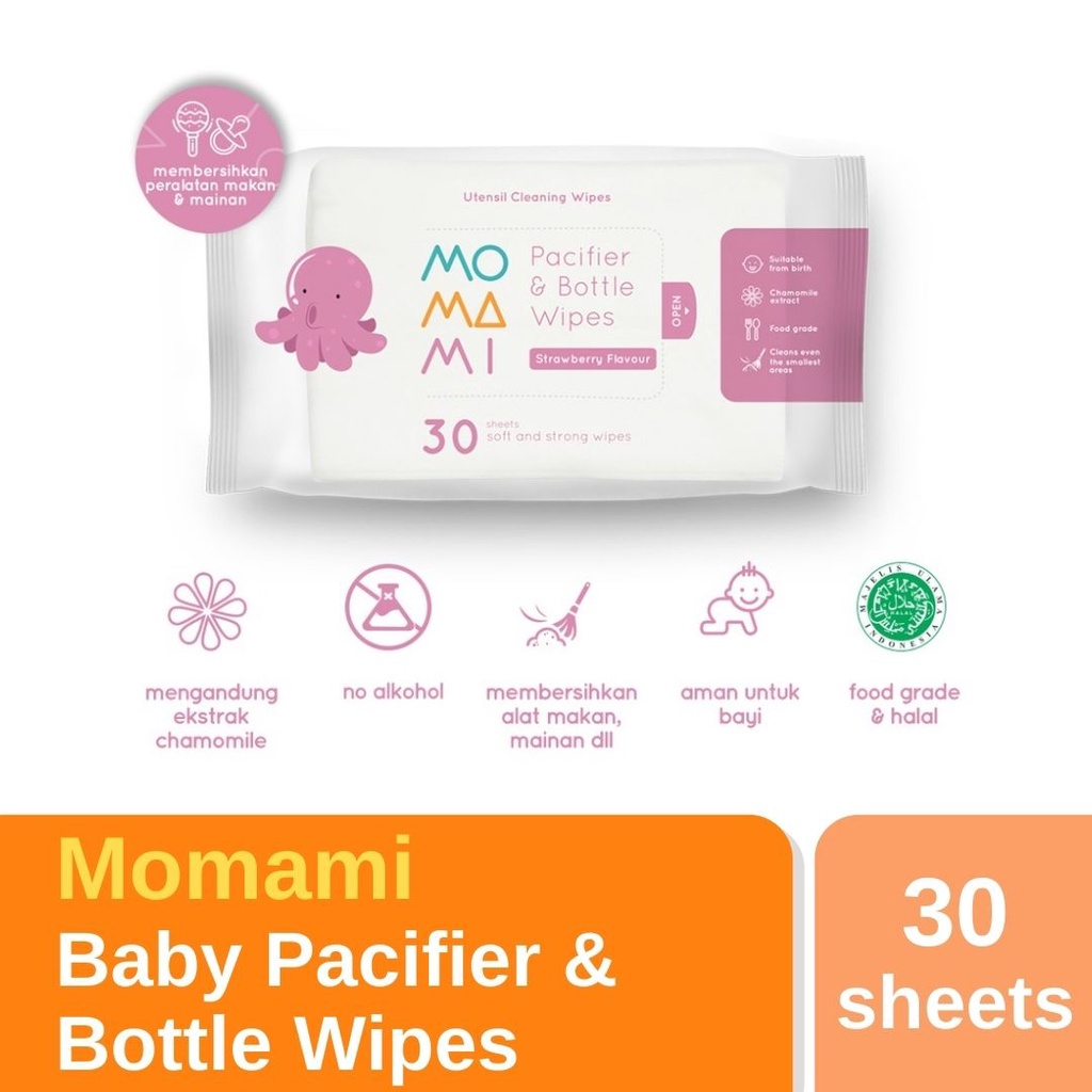 Jual Momami Pacifier & Bottle Wipes 30 Shopee Indonesia