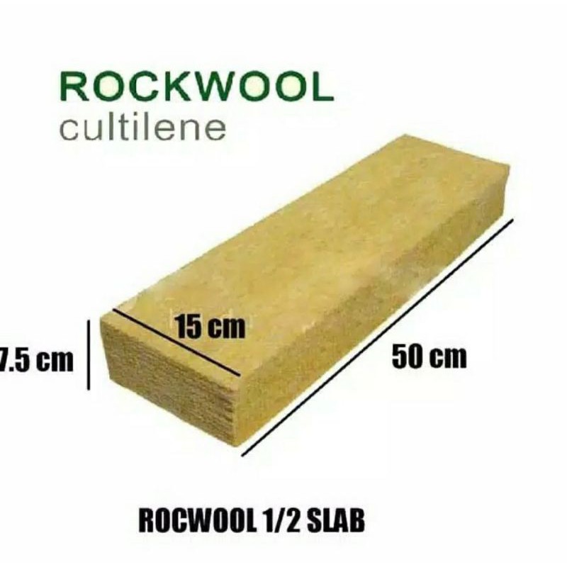 Rockwool Cultilene Hidroponik 1/2 Slab -  Rockwool Varian BeGrow Mirip Cultillene