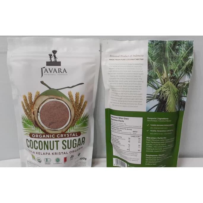 Jual JAVARA - GULA COCONUT SUGAR ORIGINAL - 300 GR POUCH | Shopee Indonesia