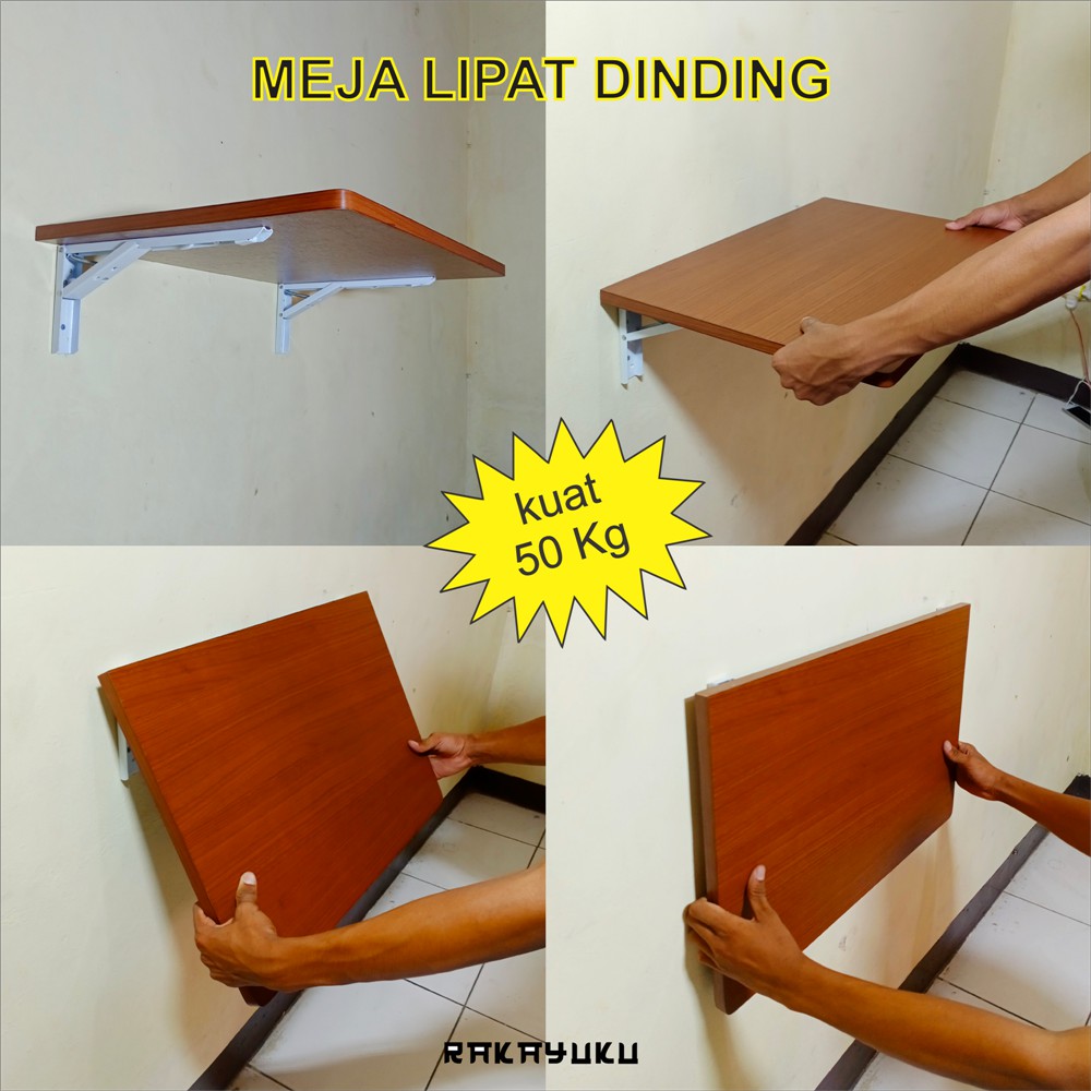 Jual Meja Lipat Dinding, 1 Set Papan + Bracket Lipat, Murah Dan Kokoh ...