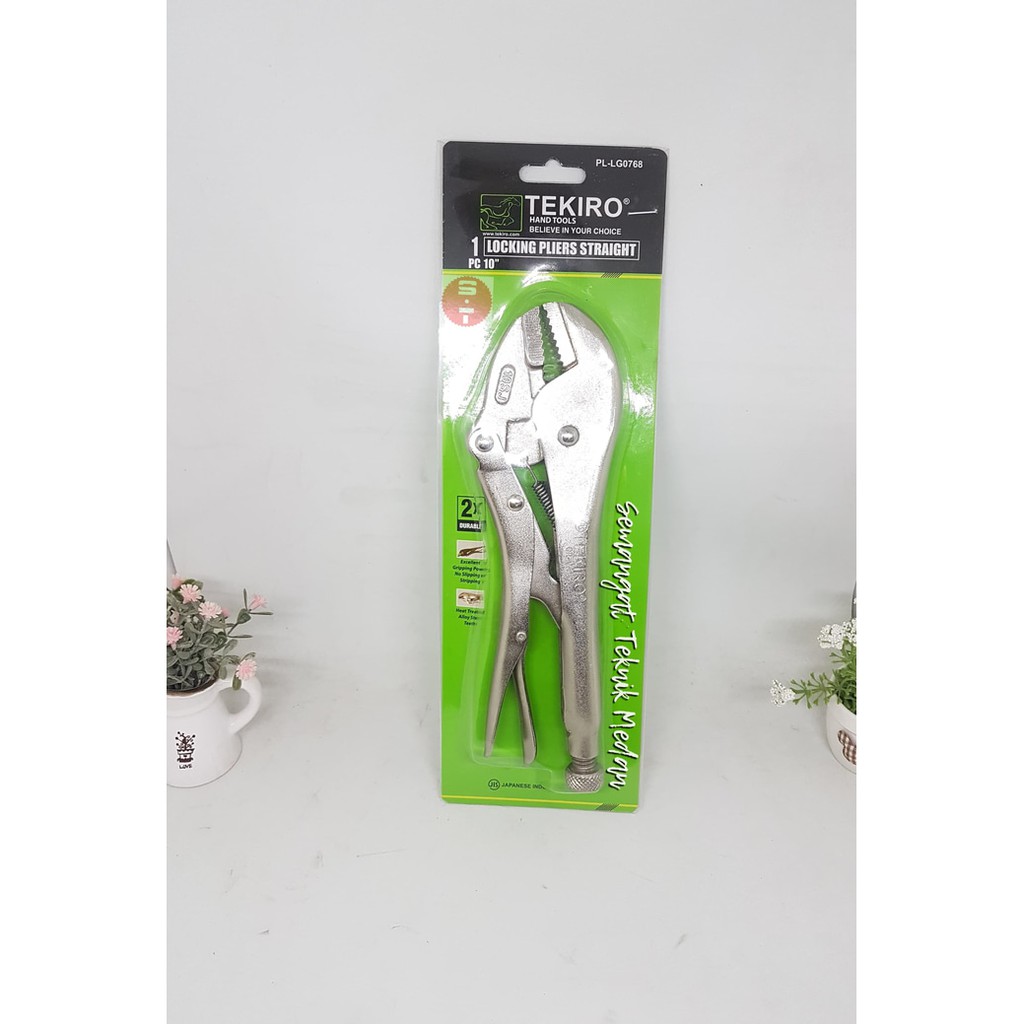 Jual Tang Buaya Jepit Bais Vice Grip Locking Pliers Lurus Tekiro