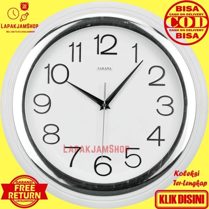 Jual Ikh Baru Jam Dinding Quartz Minimalis Murah Sakana 010 Hitam