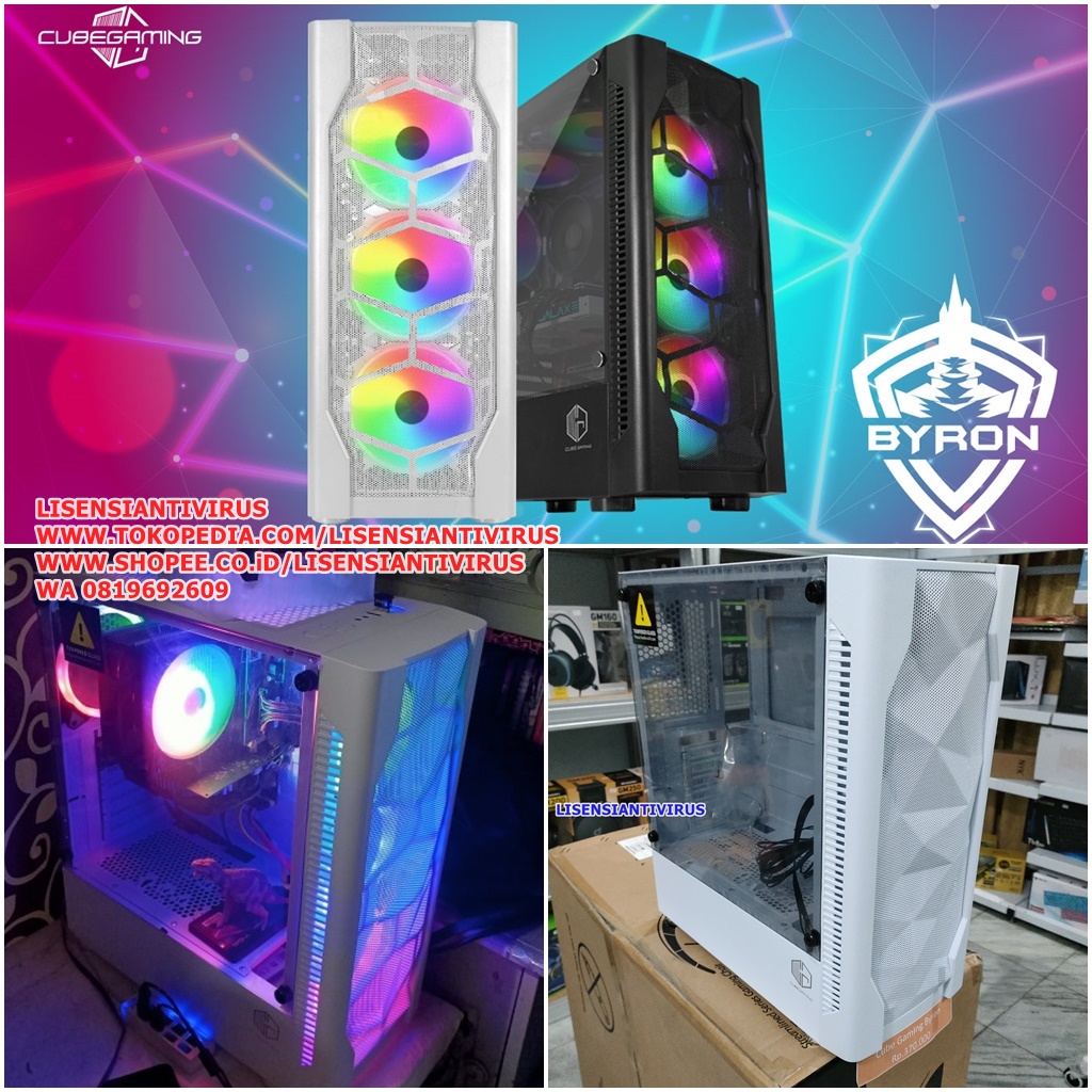 Jual Casing pc gaming CUBE GAMING BYRON Putih CUBE GAMING WHITE AND