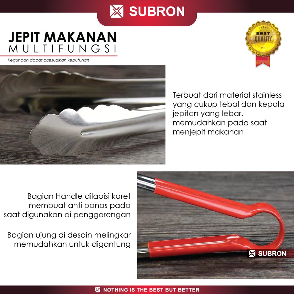 Jual SUBRON Jepitan Kue Bolu Donat Capit Handle Lapis Karet 9inch ...