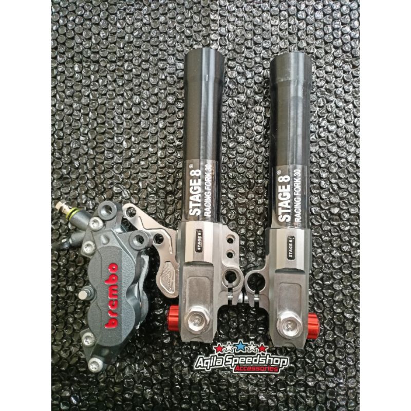 Jual Shock Depan RT Stage 8 Copy Ori Full CNC dan Kaliper Brembo 4p Big