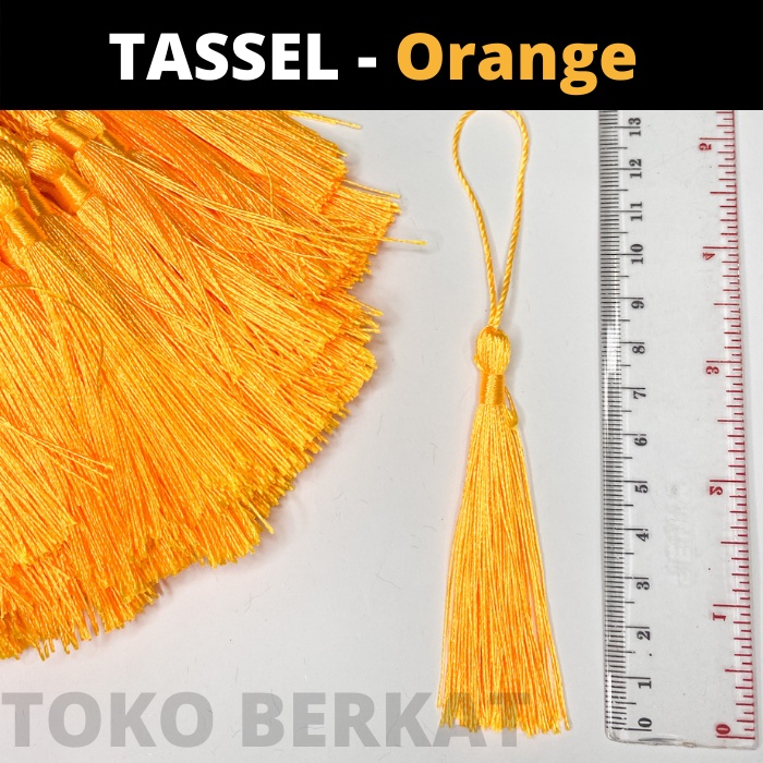 Jual (10 PCS) Tasel / Tassel / Tessel Rumbai Orange | Shopee Indonesia